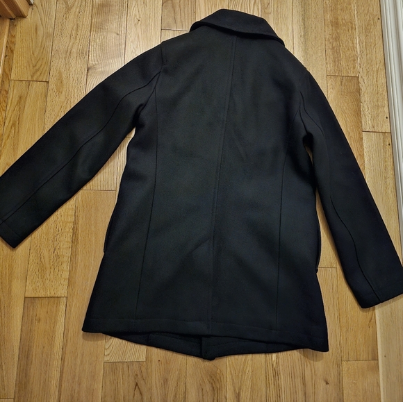 Gloverall Classic Black Wool Peacoat Size 4 Small - Picture 7 of 8